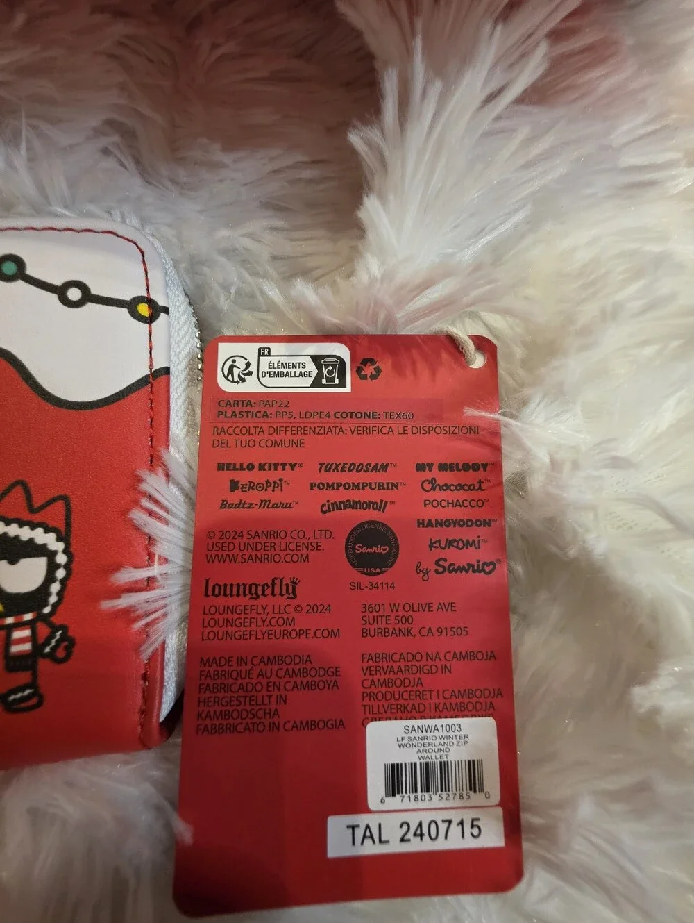Loungefly Sanrio Hello Kitty & Friends Christmas Wreath Mini Backpack & Wallet